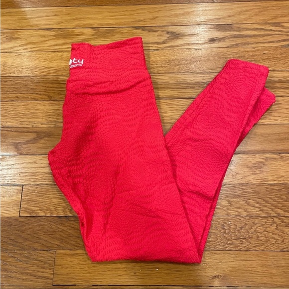 BOOTY BY BRABANTS Red Mermaid Leggings ONE SIZE - Picture 1 of 7